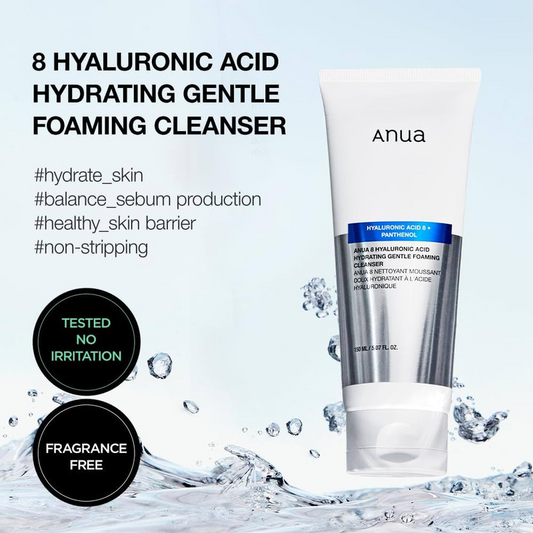 Anua Hyaluronic Acid & Panthenol Hydrating Gentle Foaming Cleanser 150 ML.